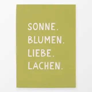 Geschirrtücher Sonne Blumen Liebe Hellgrün