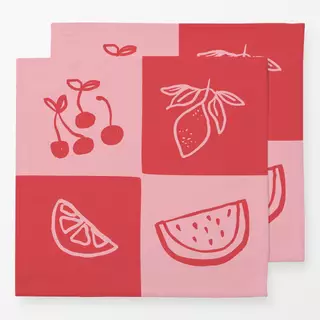 Servietten Früchte Quartett Red Pink