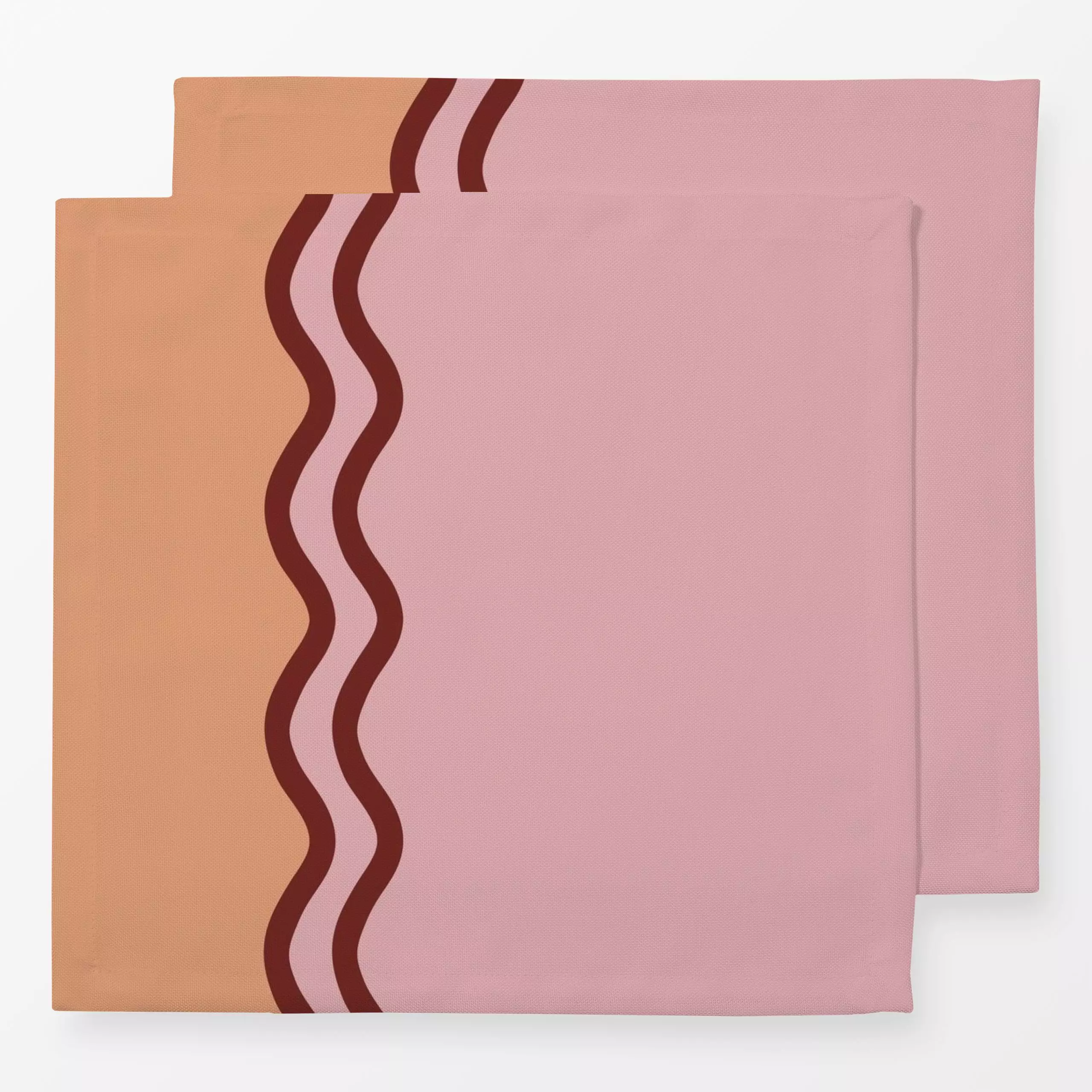 Servietten Wellen - Herbst, Symbole & Muster - von „Andrea Liesert"; grafisch, wellen, cosy, Dekokissen, Gemuetlichkeit