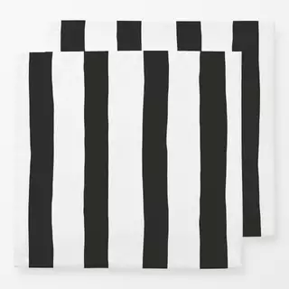 Servietten Streifen schwarz weiß