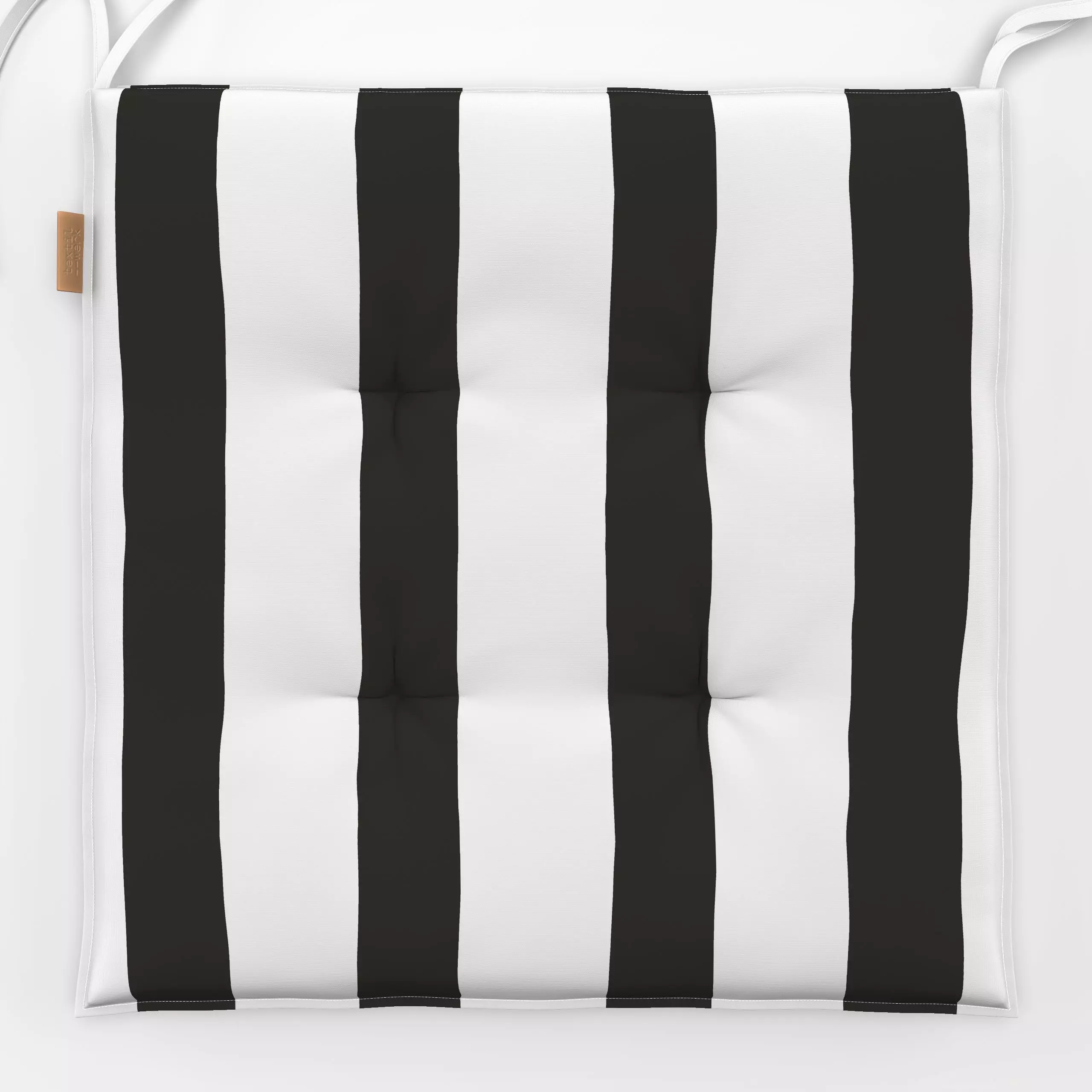 Sitzkissen Streifen schwarz weiß - Sommer, Symbole & Muster - von „Julia Schumacher"; Streifen, klassisch, Streifenmuster, b...