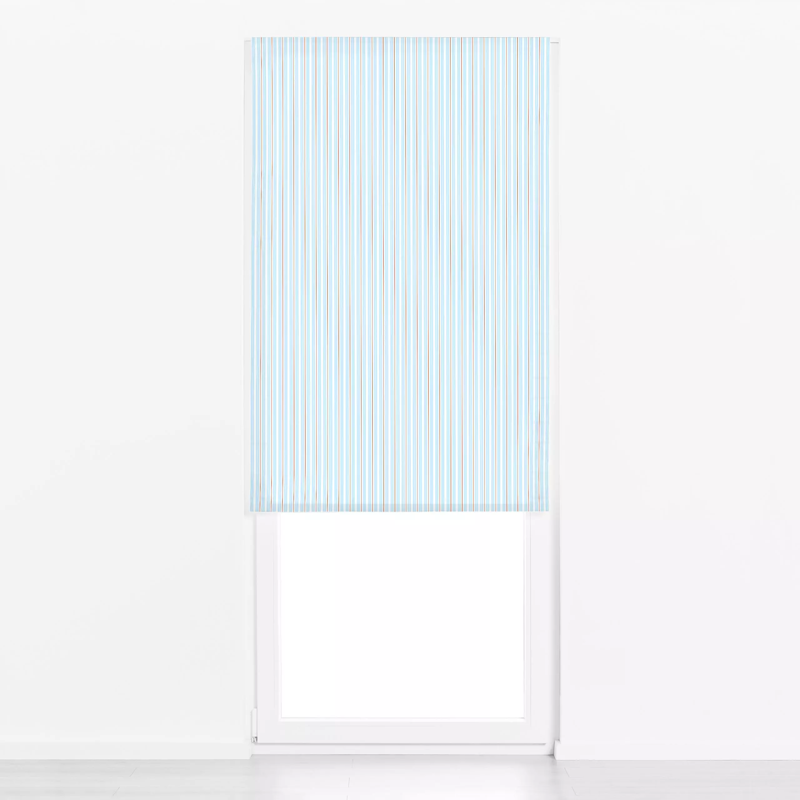 Raffrollo Retrostreifen Babyblau - Sommer, Retro & Vintage - von „Studio ROSAGRAU"; Streifen, Retro, Sommerblumen, stripes, ...