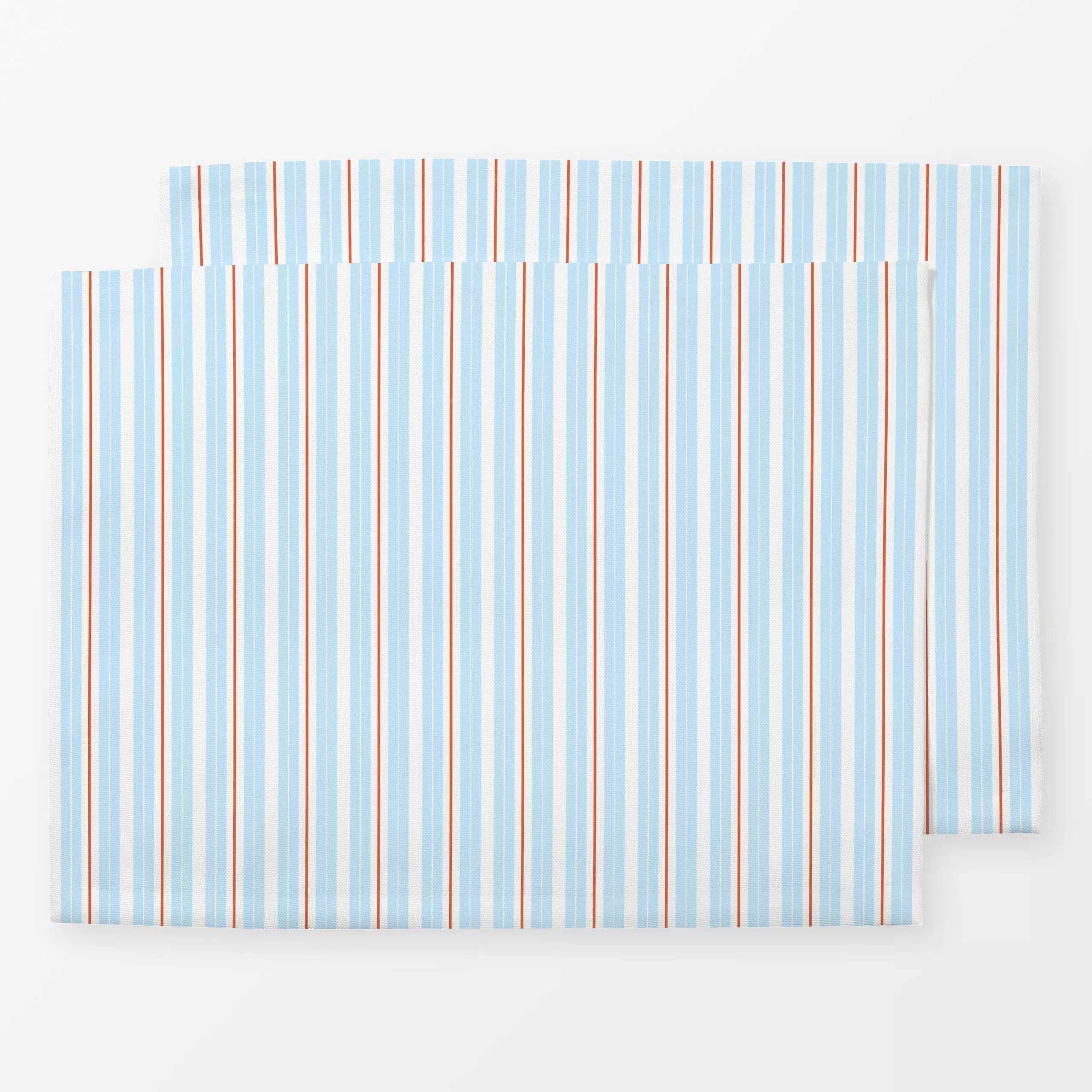 Tischset Retrostreifen Babyblau - Sommer, Retro & Vintage - von „Studio ROSAGRAU"; Streifen, Retro, Sommerblumen, stripes, h...