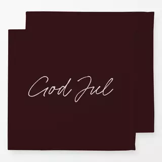 Servietten Mørkrød God Jul