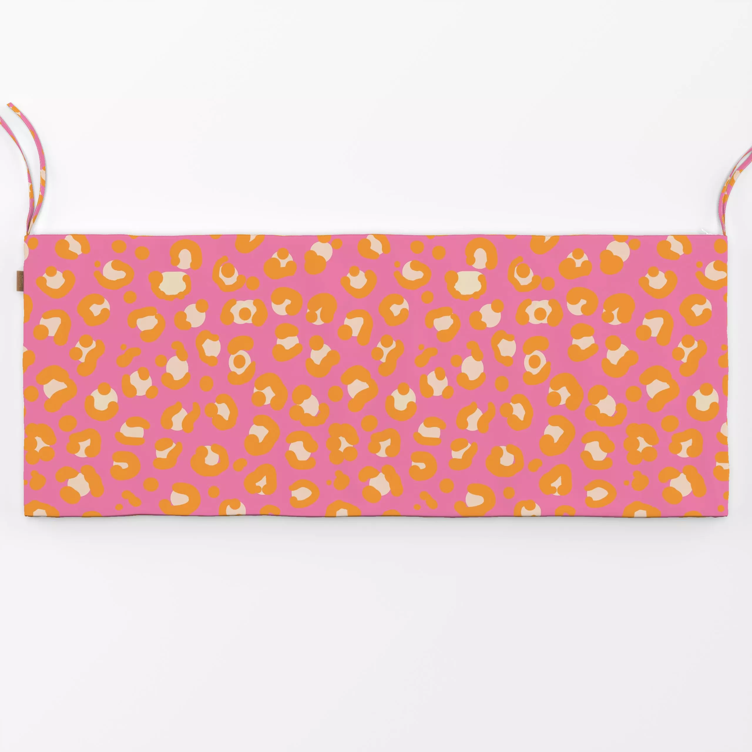Bankauflage Leopardenmuster pink-orange - Liebe, Romantik & Pride, Symbole & Muster, Retro & Vintage - von „Julia Reyelt"; L...