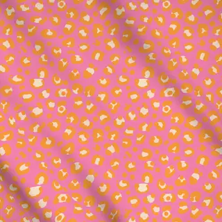 Meterware Leopardenmuster pink-orange