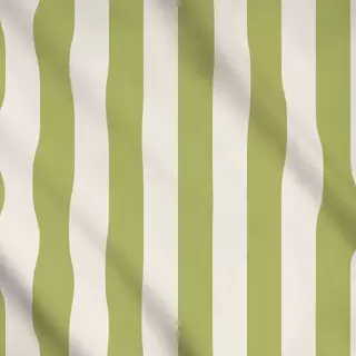 Meterware Streifen grün ecru