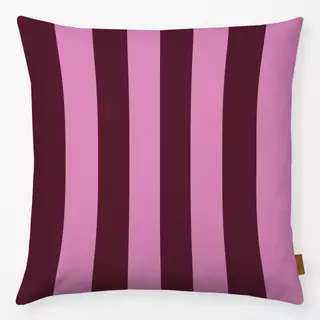 Kissen Blockstreifen Weinrot Pink
