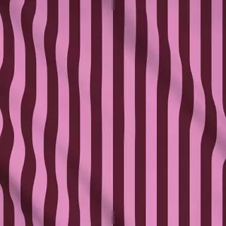 Meterware Blockstreifen Weinrot Pink