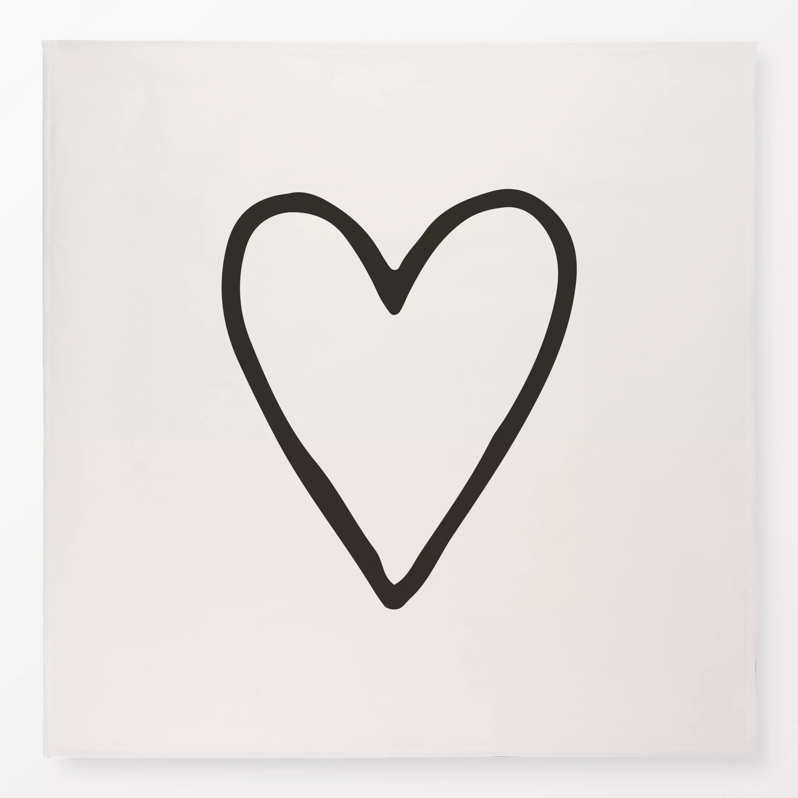 Tischdecke Herz charcoal beige - Liebe, Romantik & Pride, Weihnachten - von „Kathrin Woo"; minimal, Hygge, Weihnachten, Lieb...