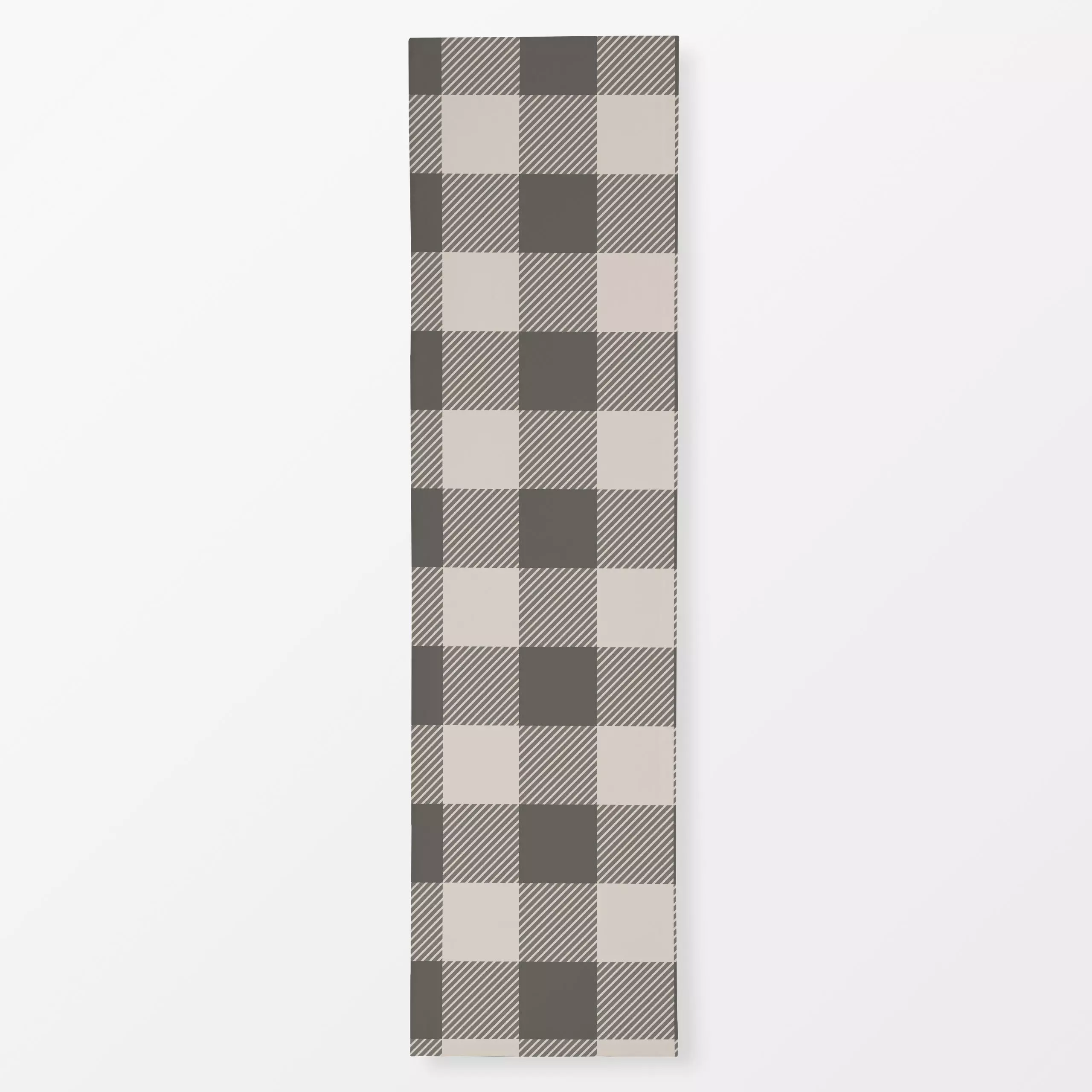 Tischläufer Gingham Classic Beige - Herbst, Winter, Symbole & Muster - von „Studio ROSAGRAU"; Retro, Winter, Weihnachtsdeko,...