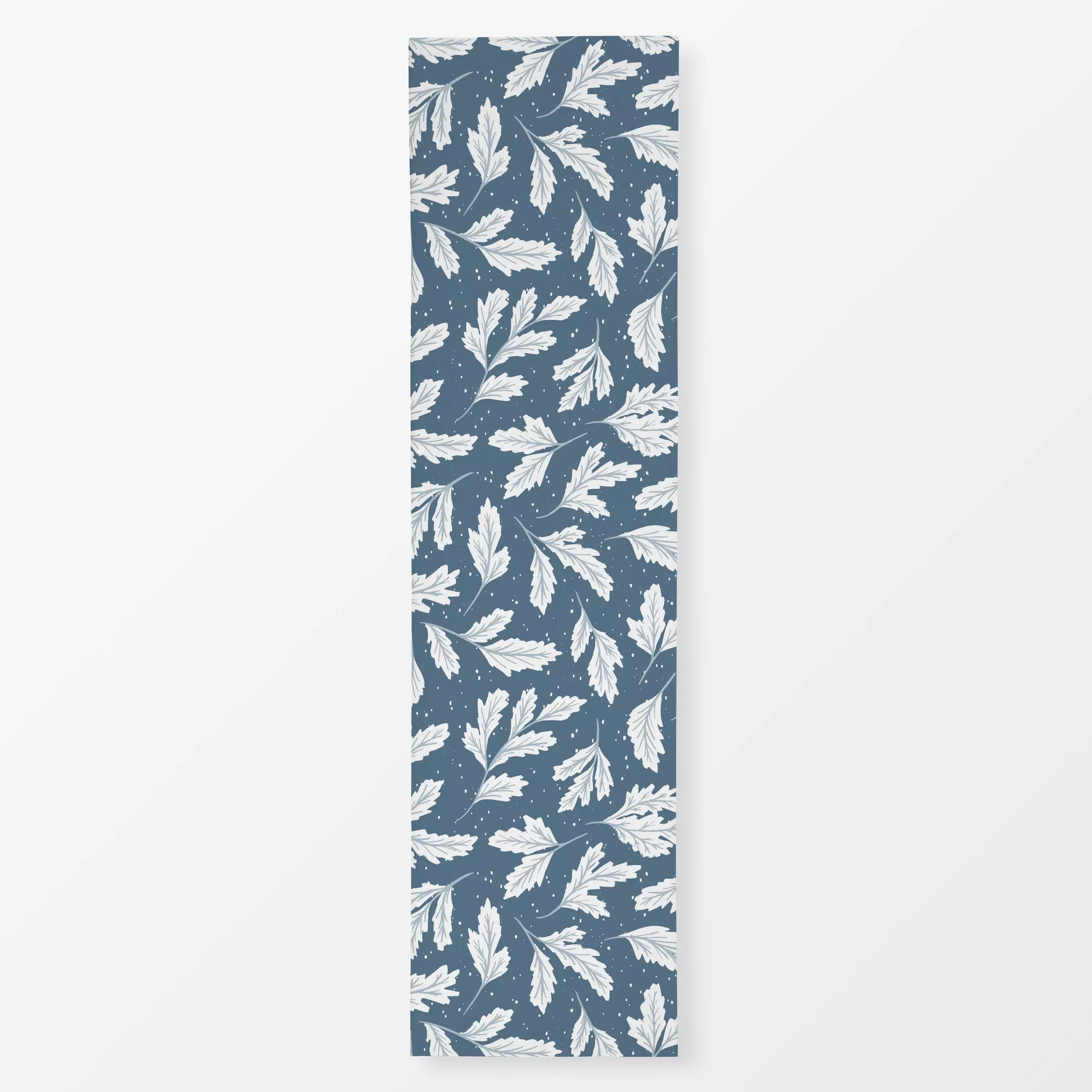 Tischläufer Frosty Leaves - Weihnachten, Winter - von „Barlena"; Zweig, Natur, Blatt, skandinavisch, Blätter, Weihnachten, W...