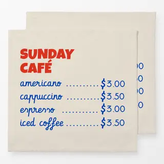 Servietten Sunday Café