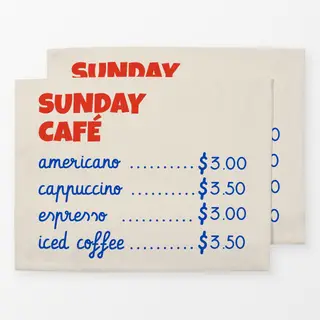 Tischset Sunday Café