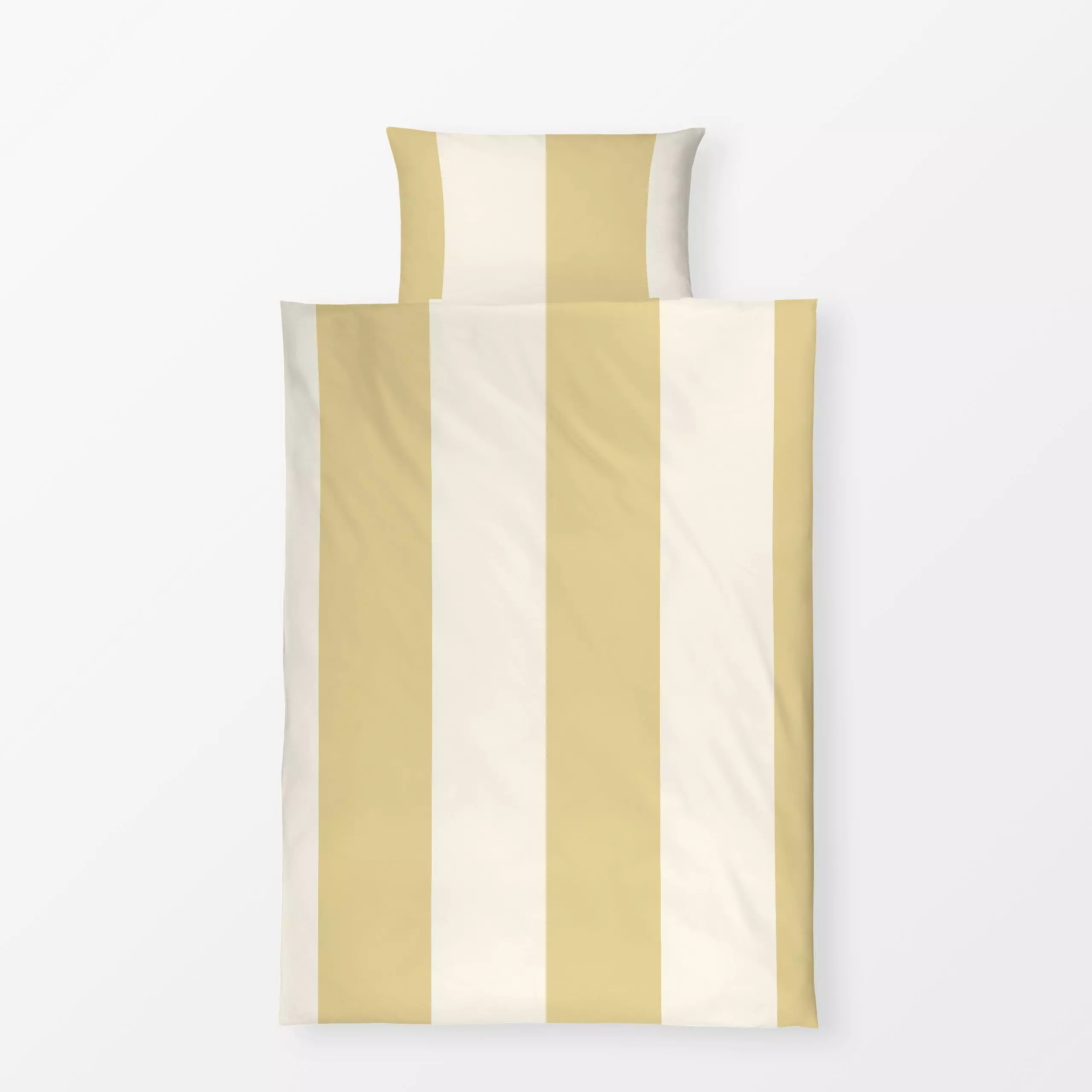 Bettwäsche Block Stripes Pastel Yellow - Symbole & Muster - von „Mareike Böhmer"; Streifen, gelb, gestreift, colorblocking, ...