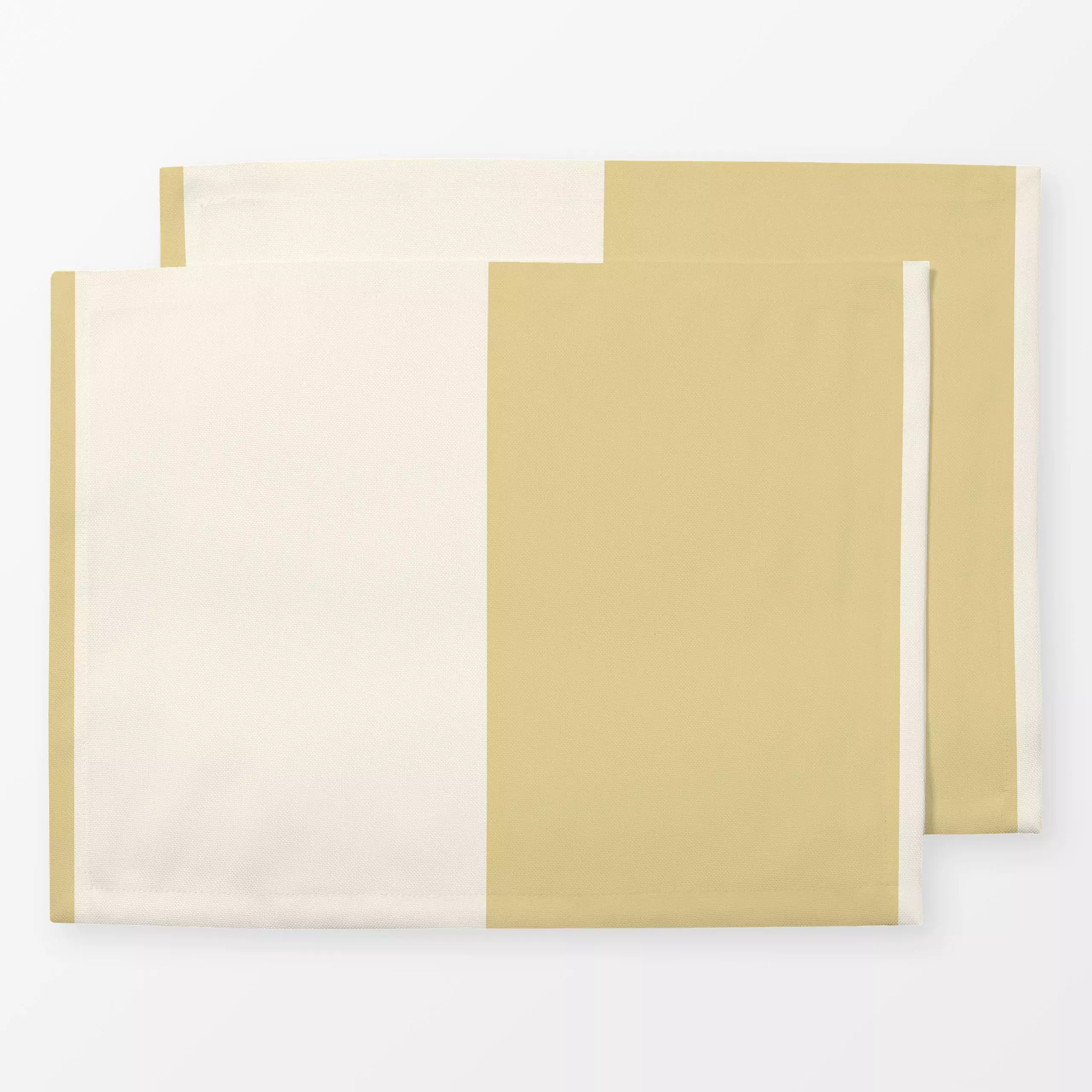 Tischset Block Stripes Pastel Yellow - Symbole & Muster - von „Mareike Böhmer"; Streifen, gelb, gestreift, colorblocking, Bl...
