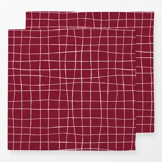 Servietten Picnic Grid Burgund