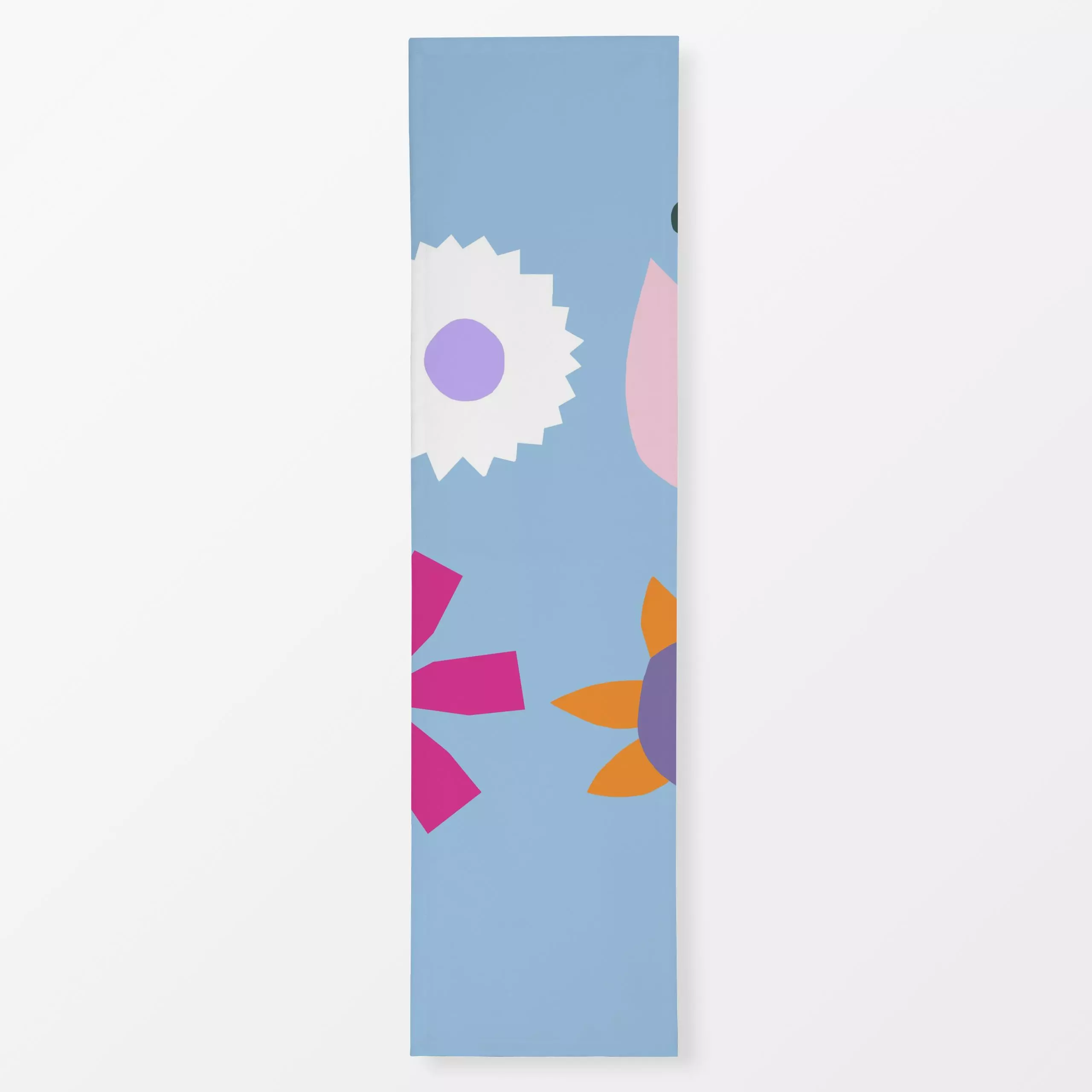 Tischläufer Fleur hellblau, Blumen, Frühling, von Iris Knabenschuh Textildesign