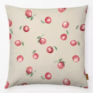 Kissen Herbst Äpfel warm beige