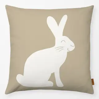 Kissen Hase beige