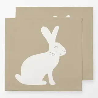 Servietten Hase beige