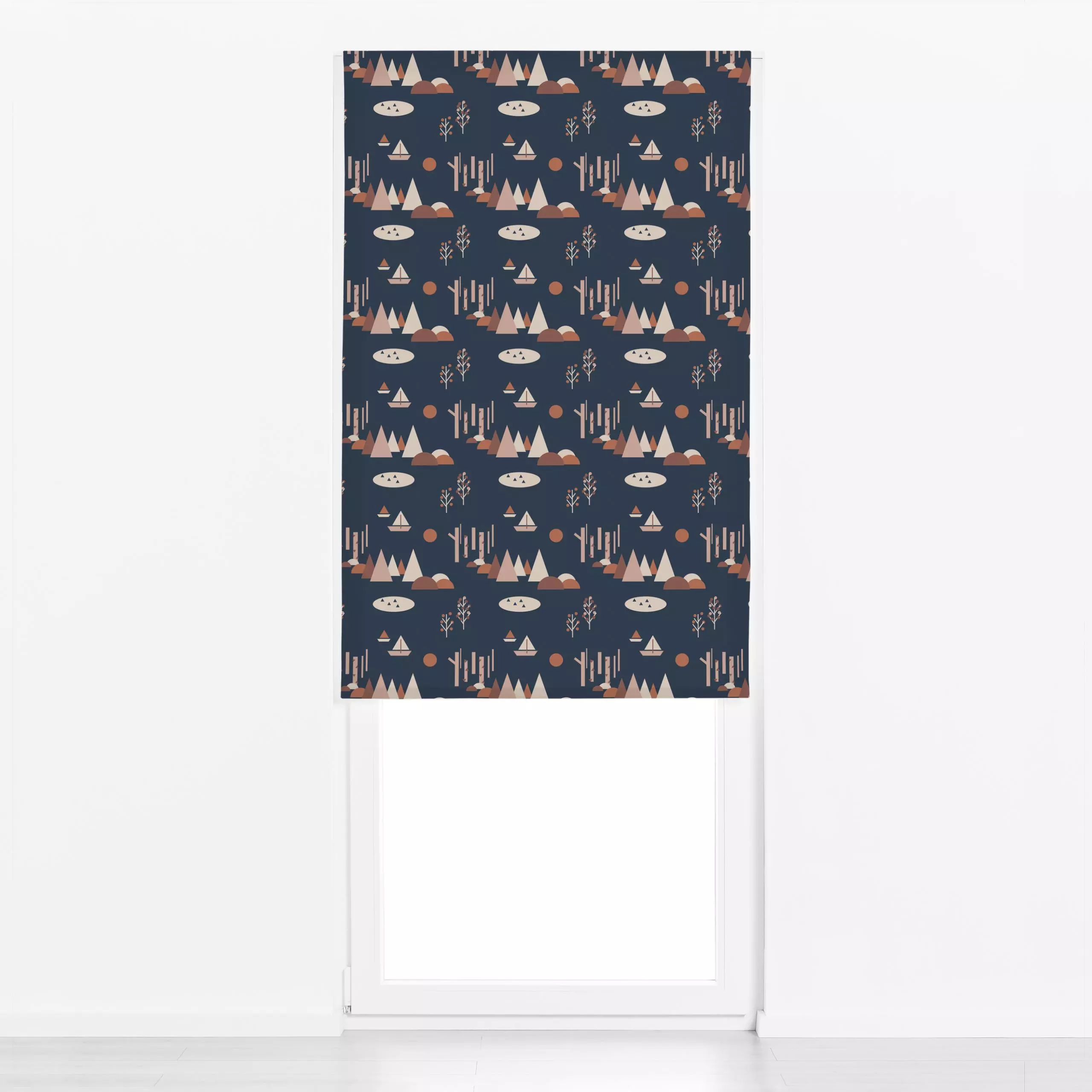 Raffrollo Scandinavian Autumn Land - Kinderzimmer & Motive für Kinder, Natur & Landschaft, Symbole & Muster - von „Mareike B...