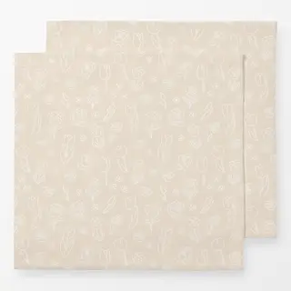 Servietten Fruehlingsblumen Outline hell