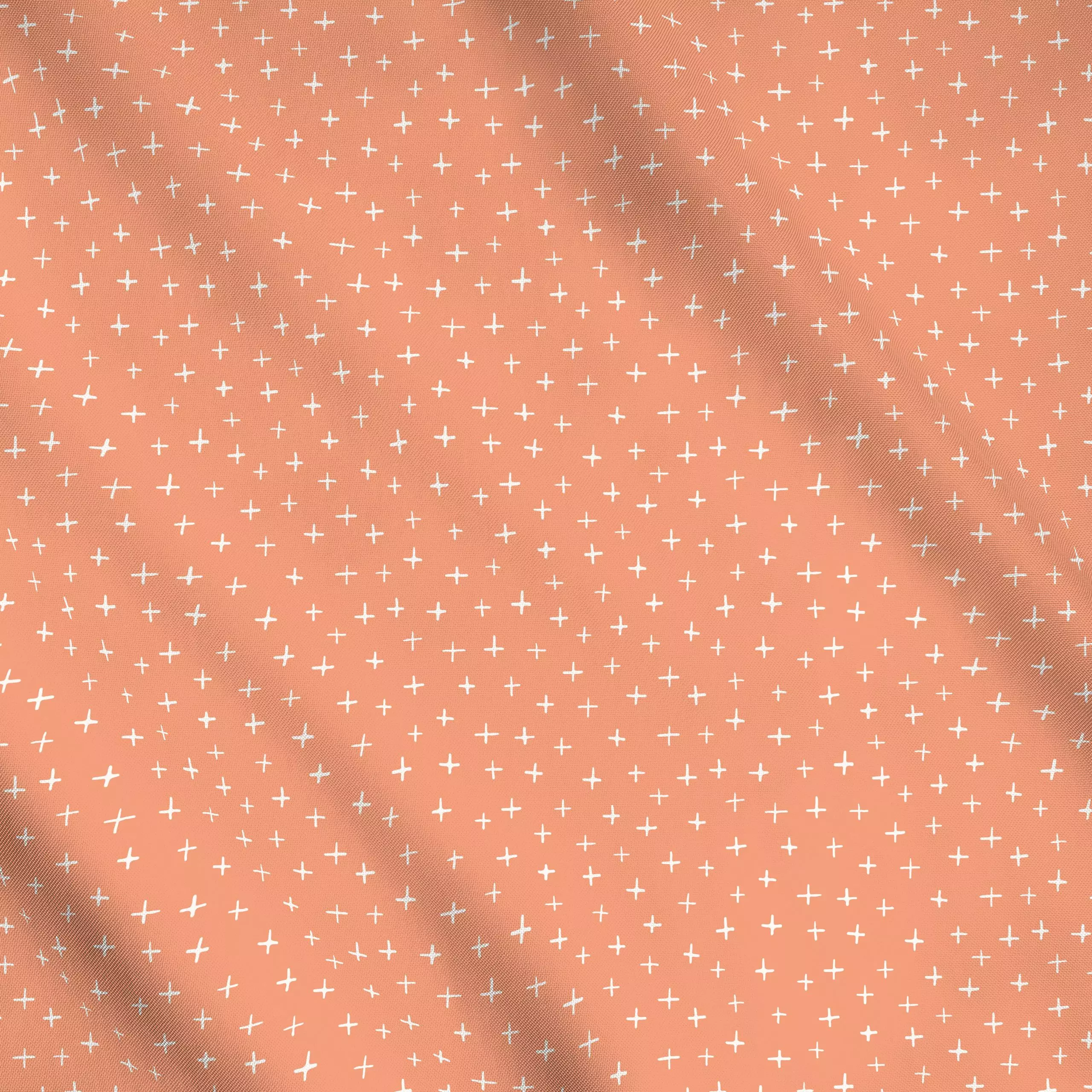 Meterware Stargazing orange - Symbole & Muster - von „Kathrin Woo"; Muster, kleingemustert, modern, verspielt, Herbstdeko, o...