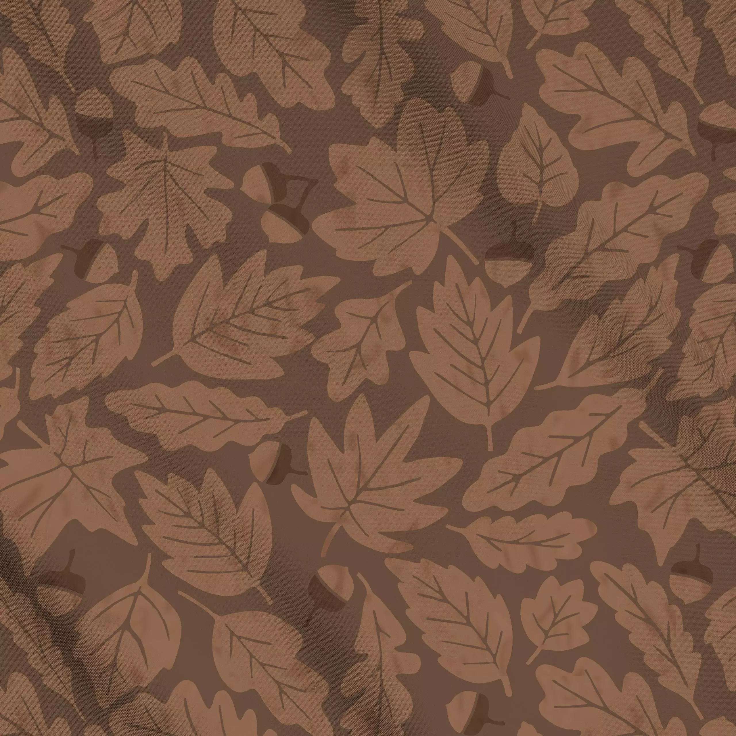 Meterware Herbstblätter braun - Herbst, Pflanzen & Botanik - von „Studio Kesse"; Blätter, Laub, Herbst, Herbstdeko, Eicheln,...