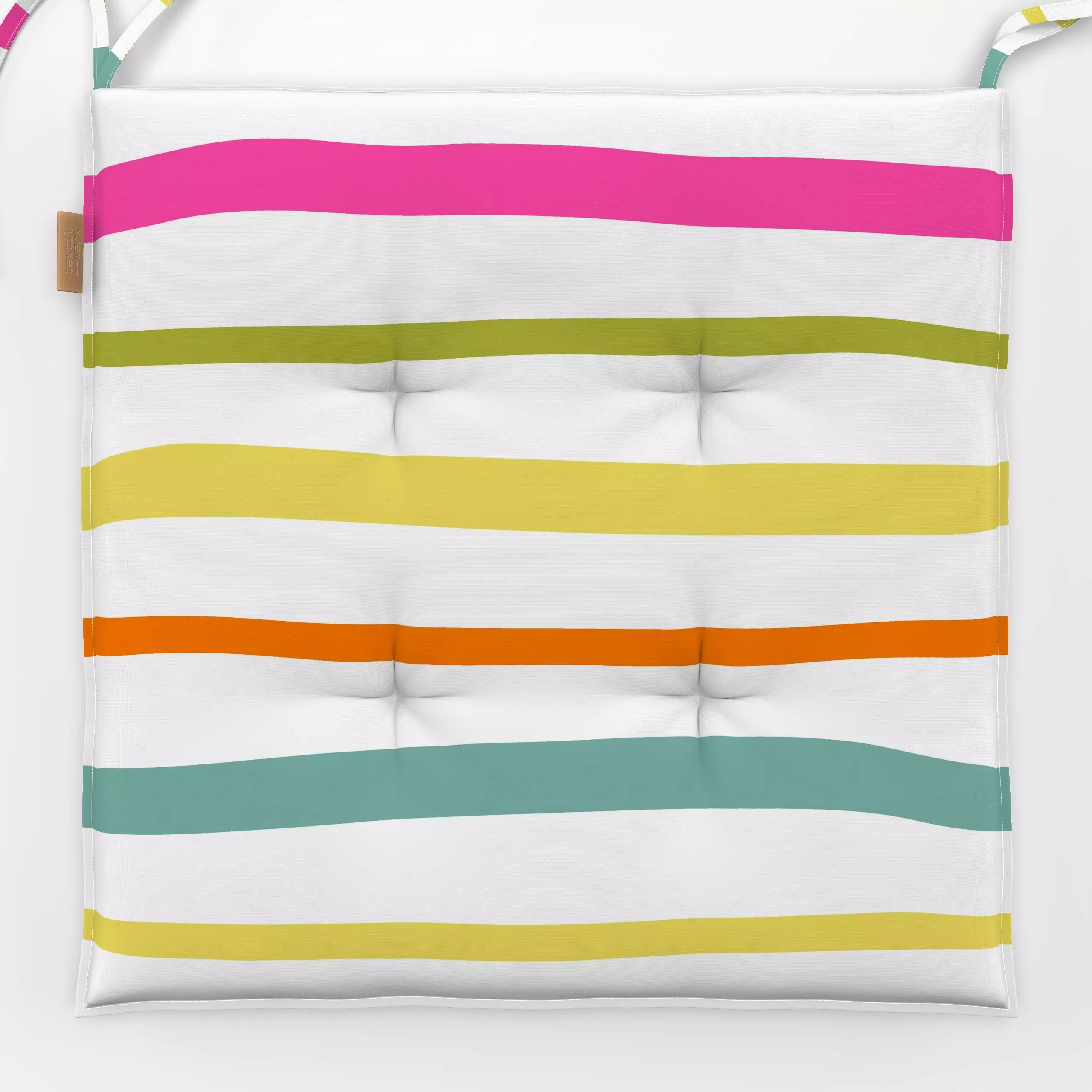 Sitzkissen Happy Summer 12 - Sommer, Symbole & Muster, Retro & Vintage - von „Uta Naumann"; Streifen, Retro, Happy, seventie...