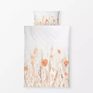 Bettwäsche Orange Watercolor Poppies