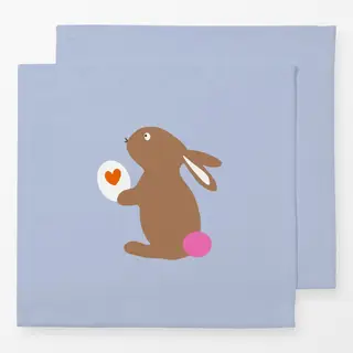 Servietten Osterhase Mit Ei Hellblau