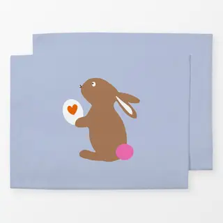 Tischset Osterhase Mit Ei Hellblau