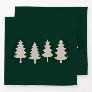 Servietten Winter Trees pine green