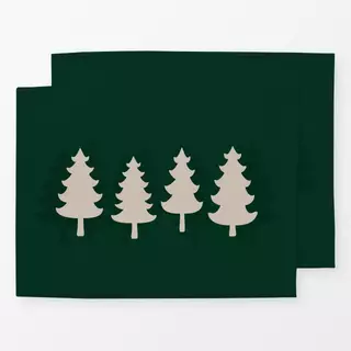 Tischset Winter Trees pine green