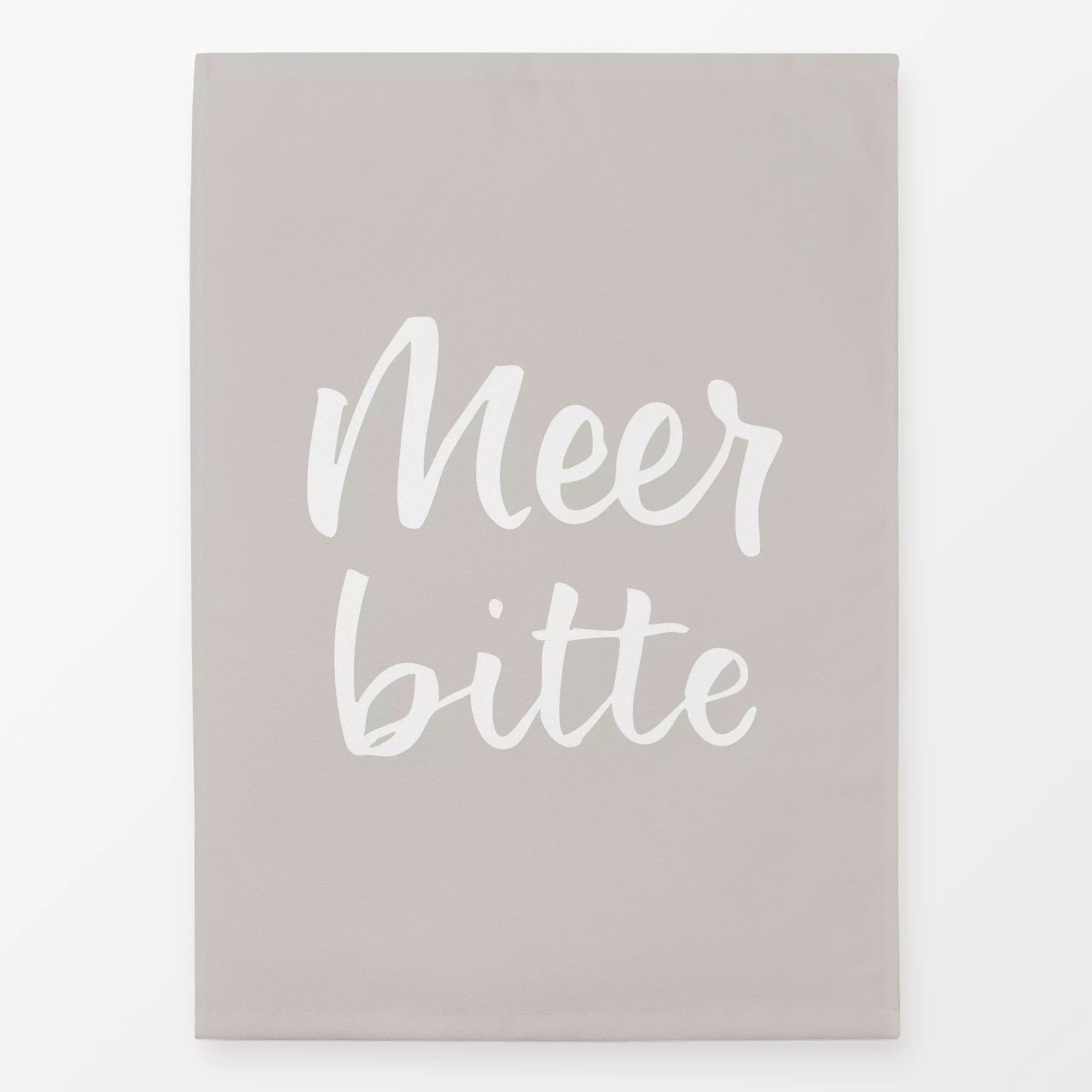 Geschirrtücher Meer bitte beige - Herbst, Sommer, Sprüche & Schriftzüge - von „Katrin Graff"; Garten, Meer, Strand, Urlaub, ...