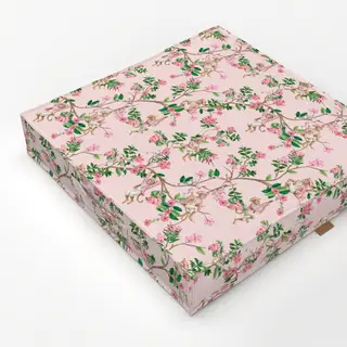 Bodenkissen Rococo Affe Chinoiserie Pink