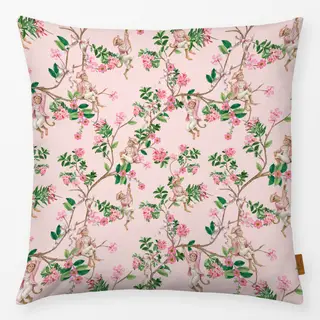 Kissen Rococo Affe Chinoiserie Pink