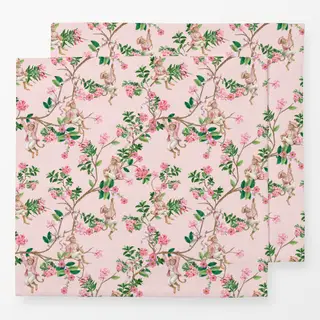 Servietten Rococo Affe Chinoiserie Pink