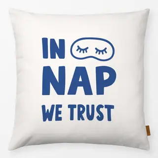 Kissen In Nap We Trust Blue Beige