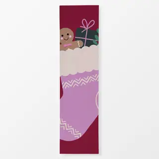 Tischläufer Weihnachten Socke rot