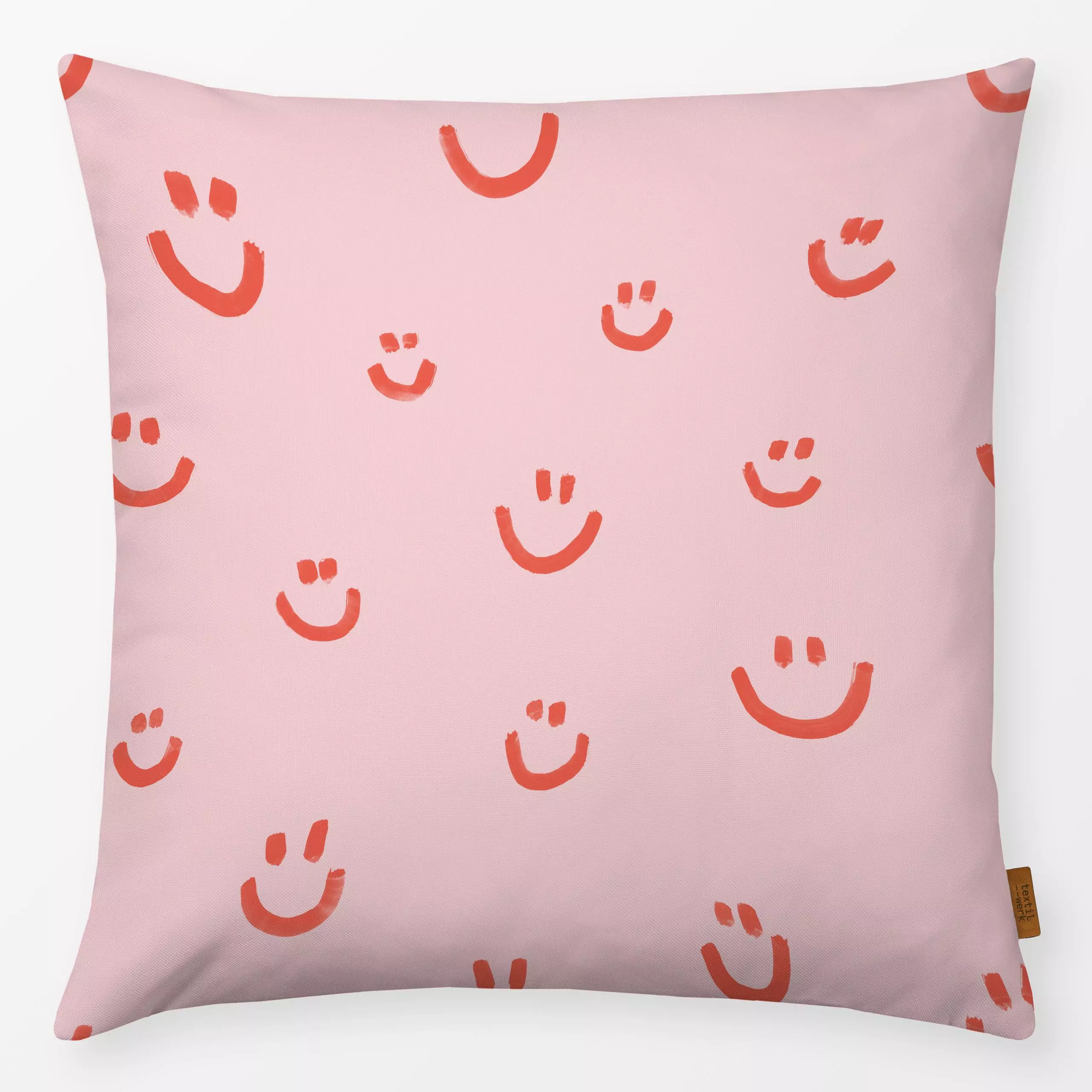 Kissen Happy Smile 2 - Anlässe - von „Primus Pattern"; Geburtstag, Face, Augen, Gesichter, Happy, positiv, heiter, Smiley, l...
