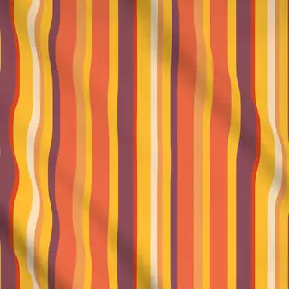 Meterware Herbstzauber Streifen - orange