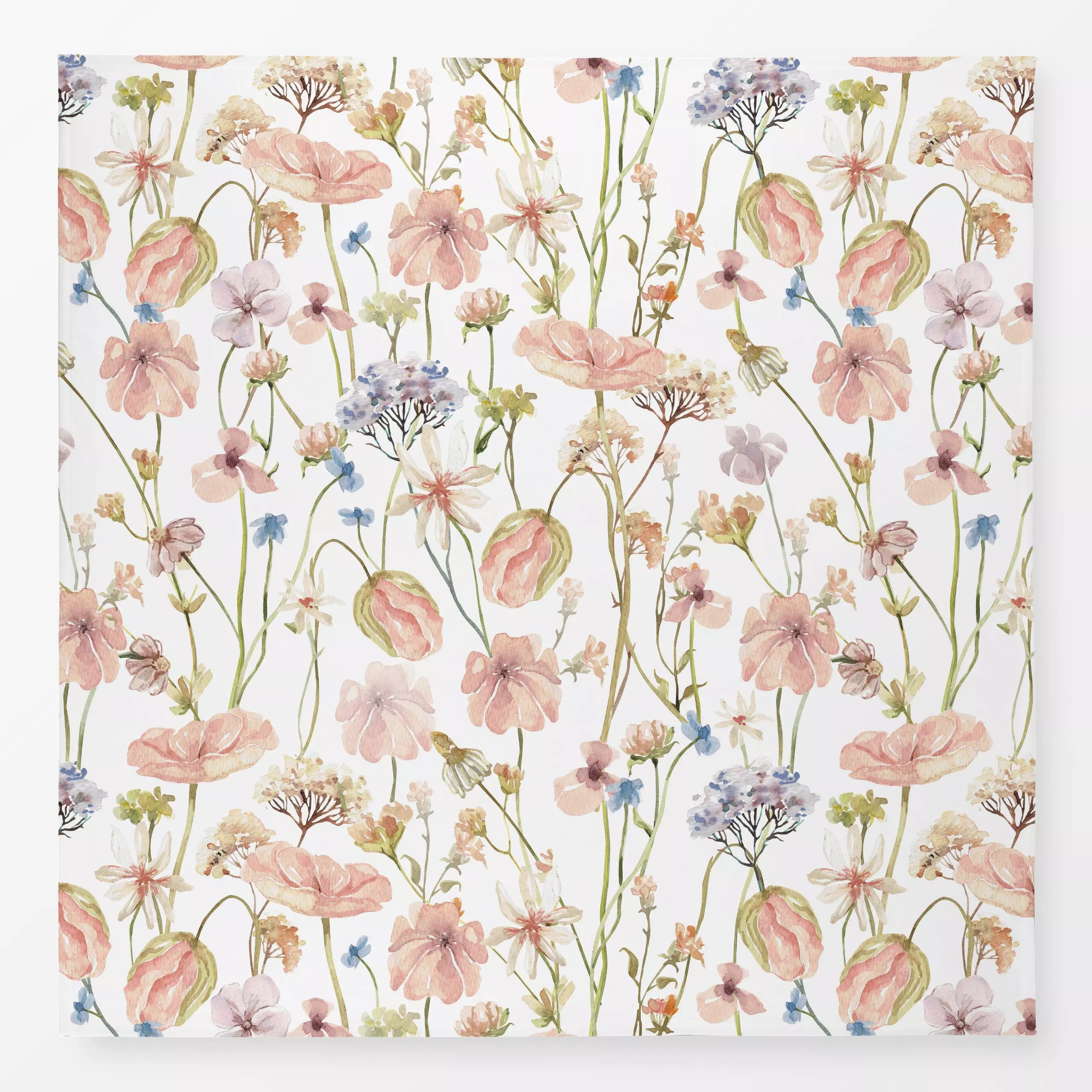 Tischdecke Blumenwiese Softpink - Blumen & Florales, Pflanzen & Botanik - von „Uta Naumann"; boho, Garten, Wildblumen, Somme...