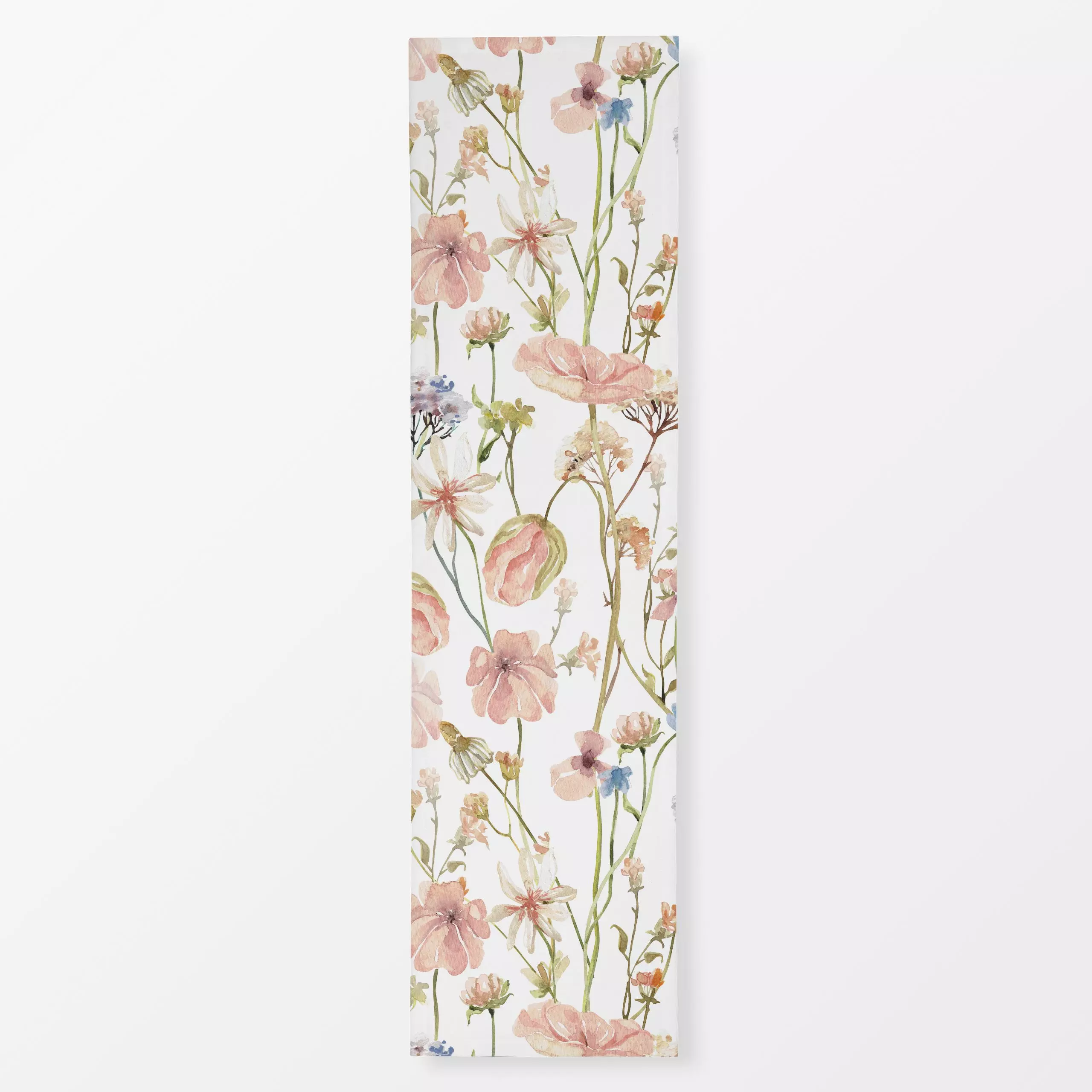 Tischläufer Blumenwiese Softpink - Blumen & Florales, Pflanzen & Botanik - von „Uta Naumann"; boho, Garten, Wildblumen, Somm...