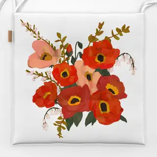 Sitzkissen Mohnblumen