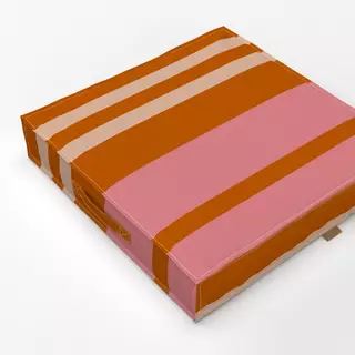 Bodenkissen Vertikale Streifen Pink Orange