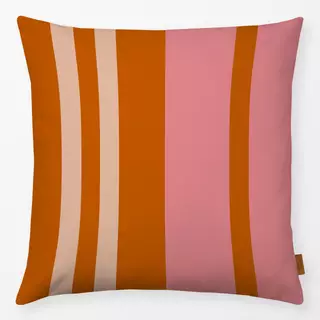 Kissen Vertikale Streifen Pink Orange