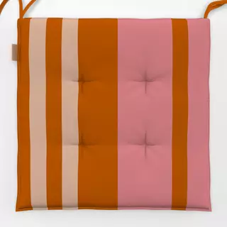 Sitzkissen Vertikale Streifen Pink Orange