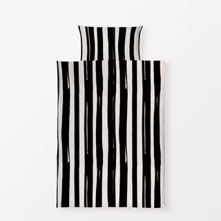 Bettwäsche Autumn Stripes Schwarz Beige